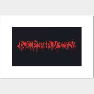 Depravity Red Bloodsplatter Color Posters and Art